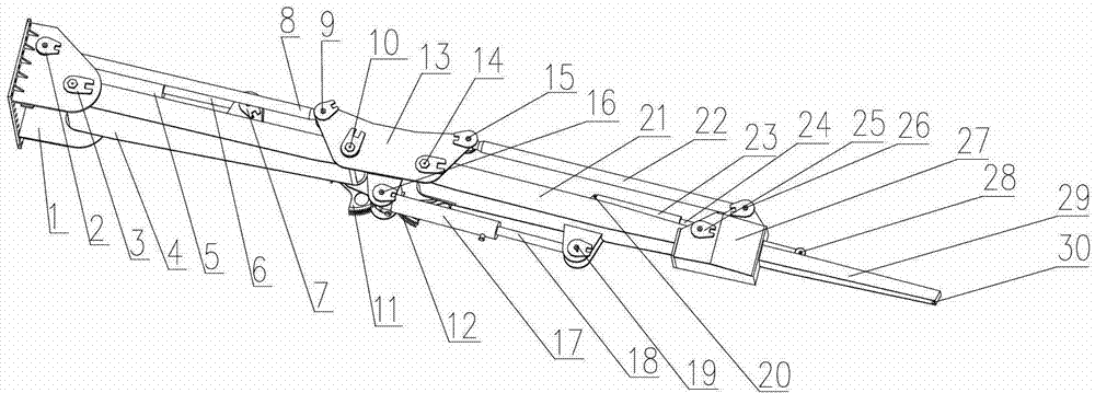 Foldable extensile suspension arm