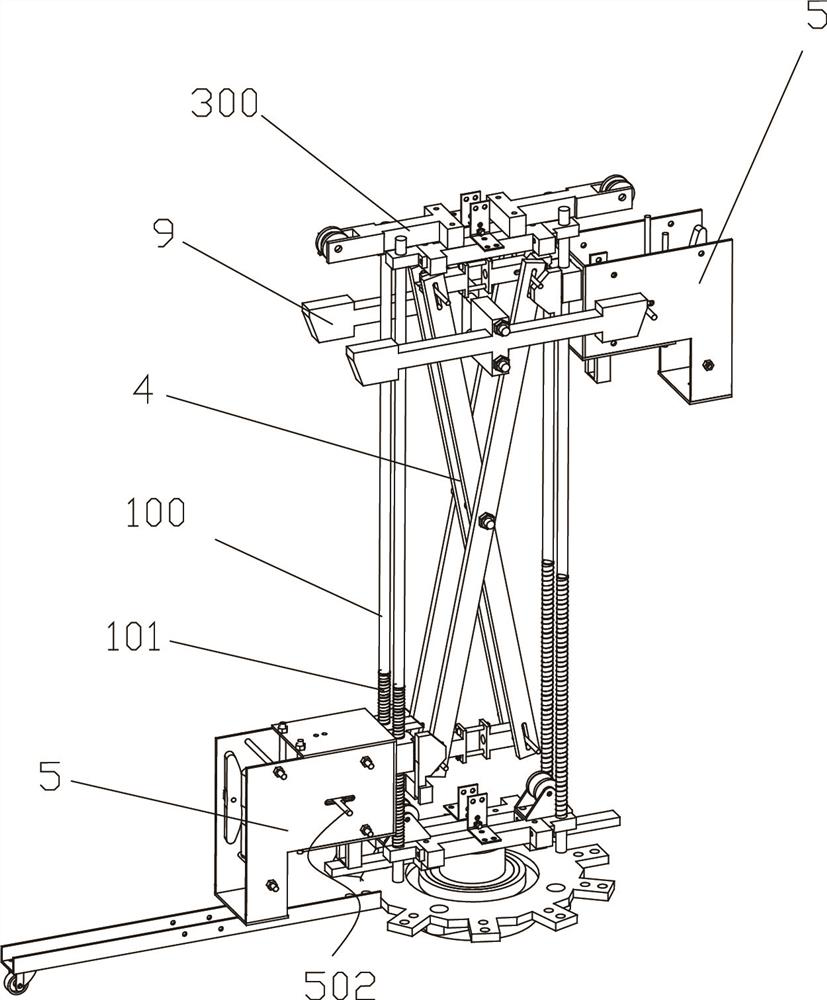 Linkage module of card position mechanism