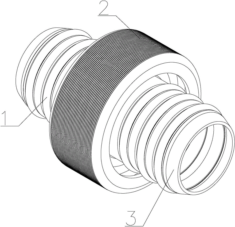 Rigid tube connecting piece with end provided with convex ring