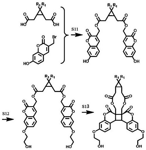 A kind of response feedback type mechanochromic polymer material and preparation method thereof