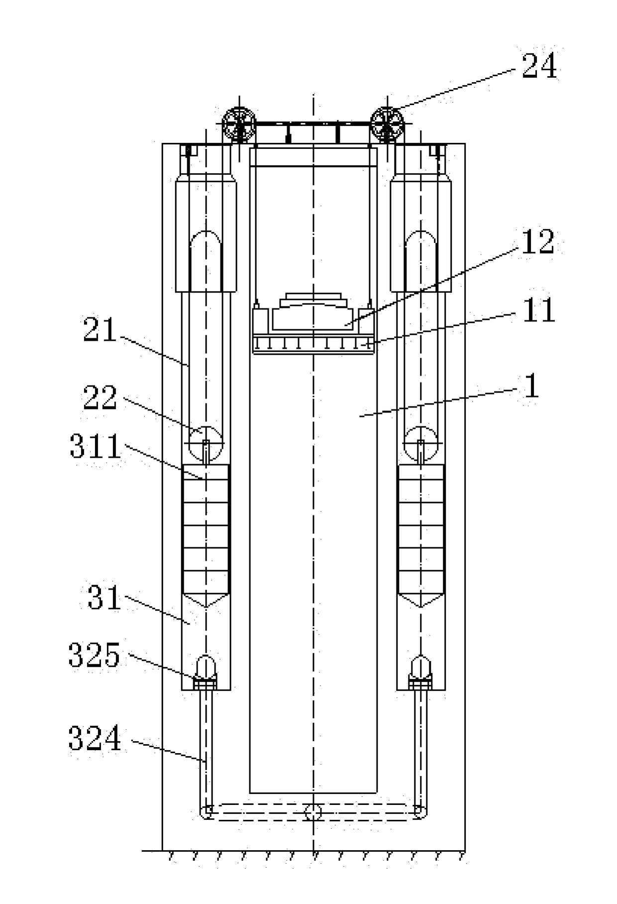 Hydraulic ship lift with Anti-overturning capability and method for using the same