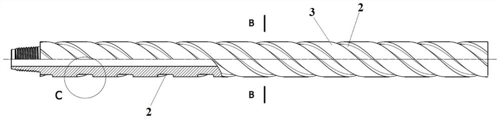 Integral spiral non-magnetic drill rod and preparation method thereof