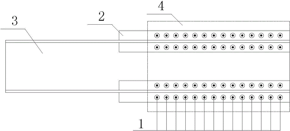 Continuous variable-stiffness shear key type steel-concrete joint section