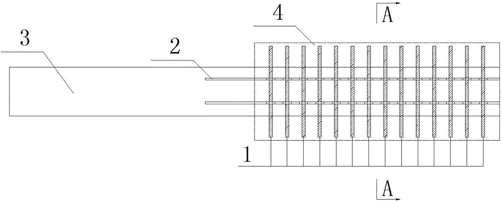 Continuous variable-stiffness shear key type steel-concrete joint section