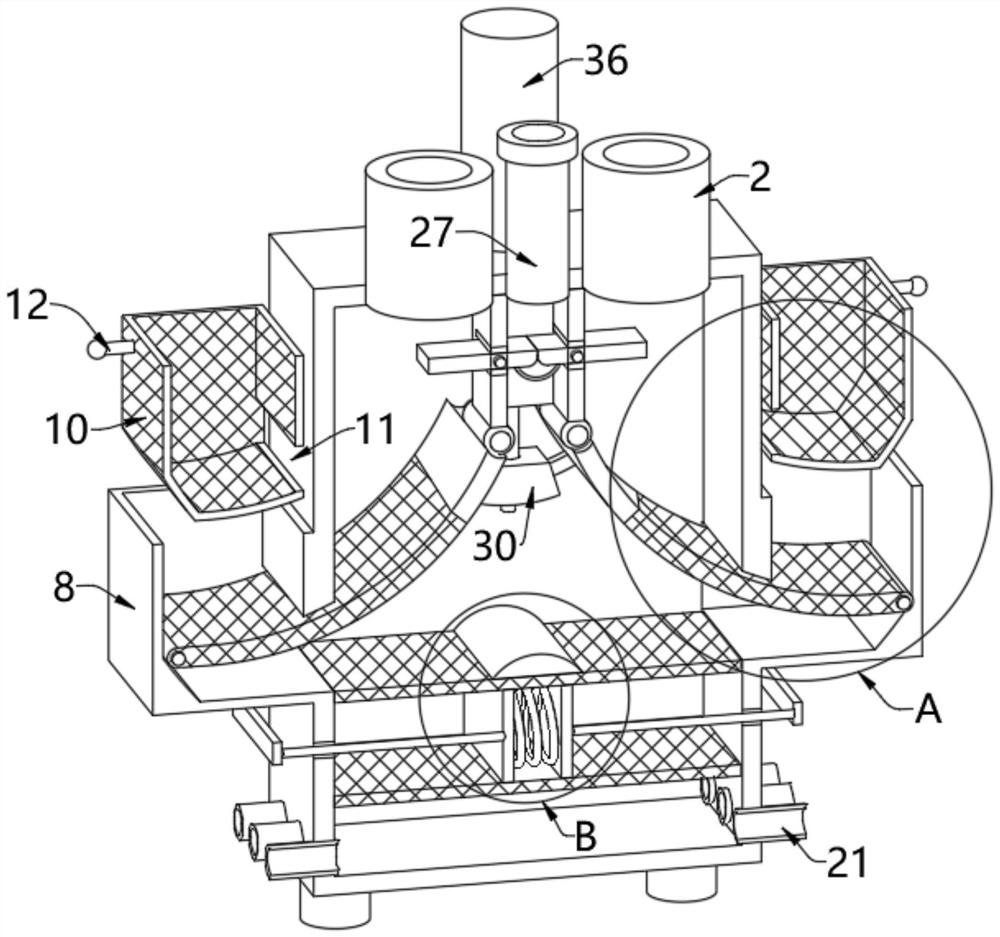 Multi-stage treatment device for industrial wastewater