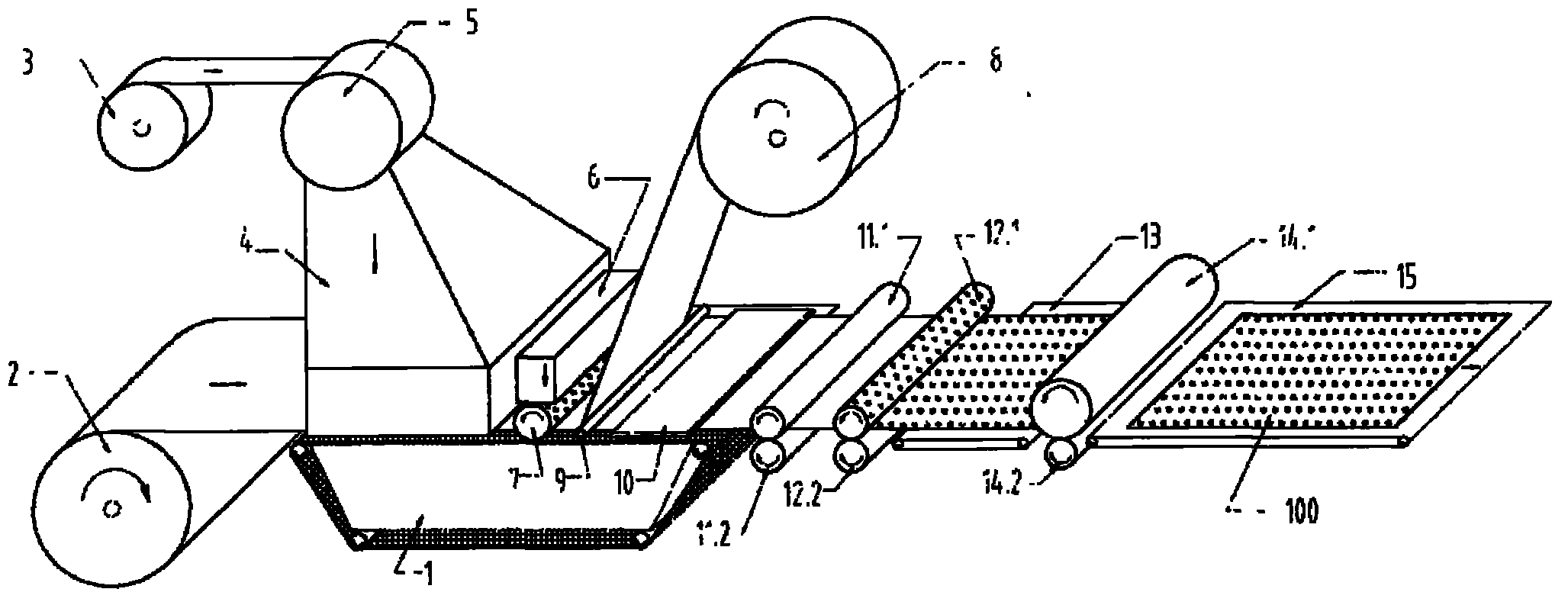 Health nursing pad absorber processing method and equipment thereof