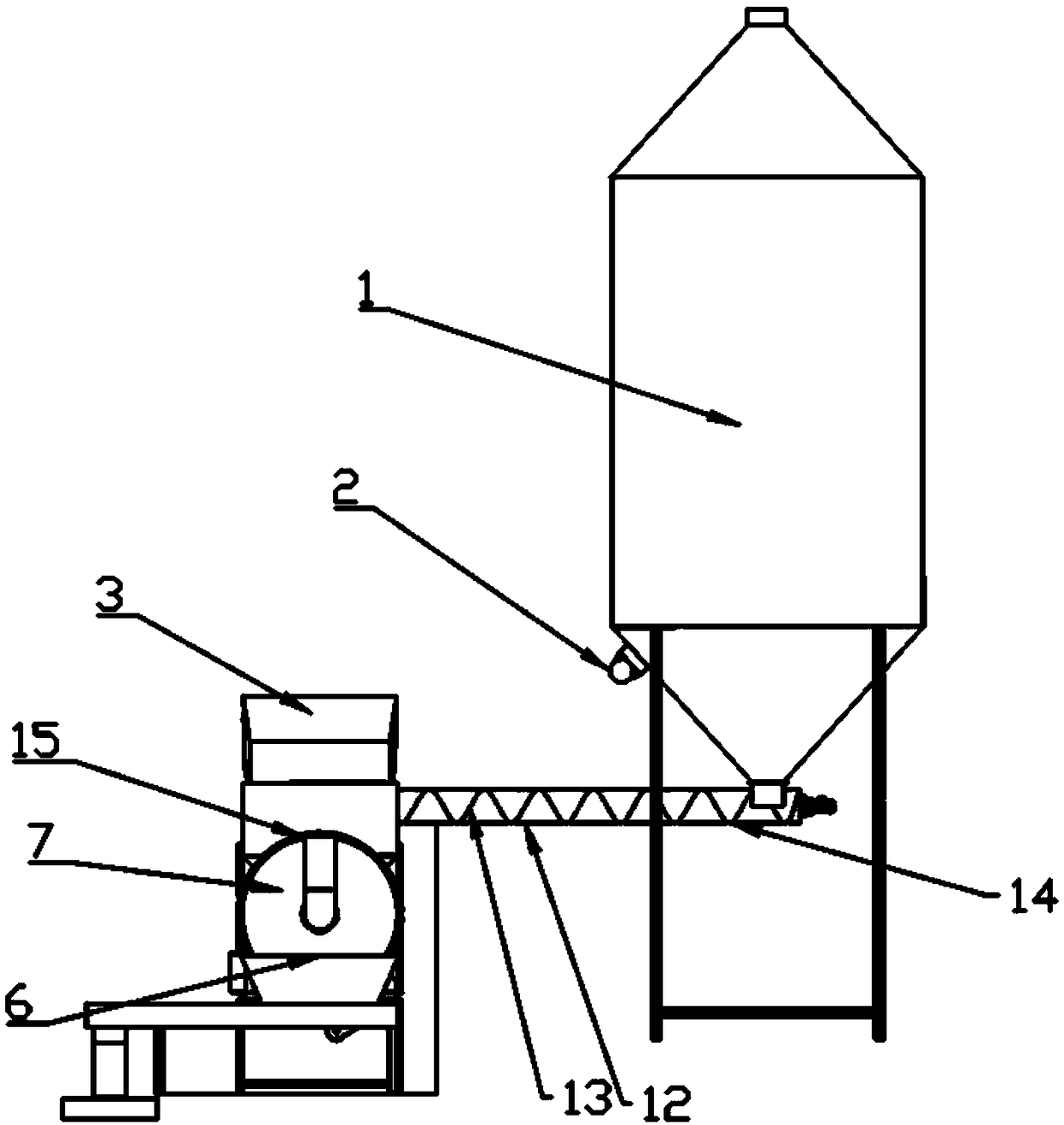 Mixing granulation equipment and process for production of granulated mineral fiber cotton for hard spray coating