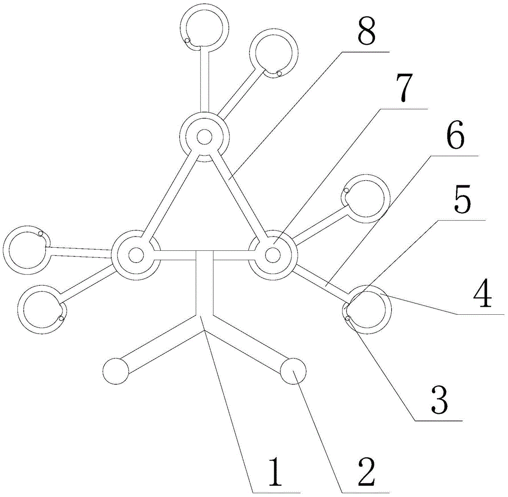 Triangular-style anti-dancing spacer