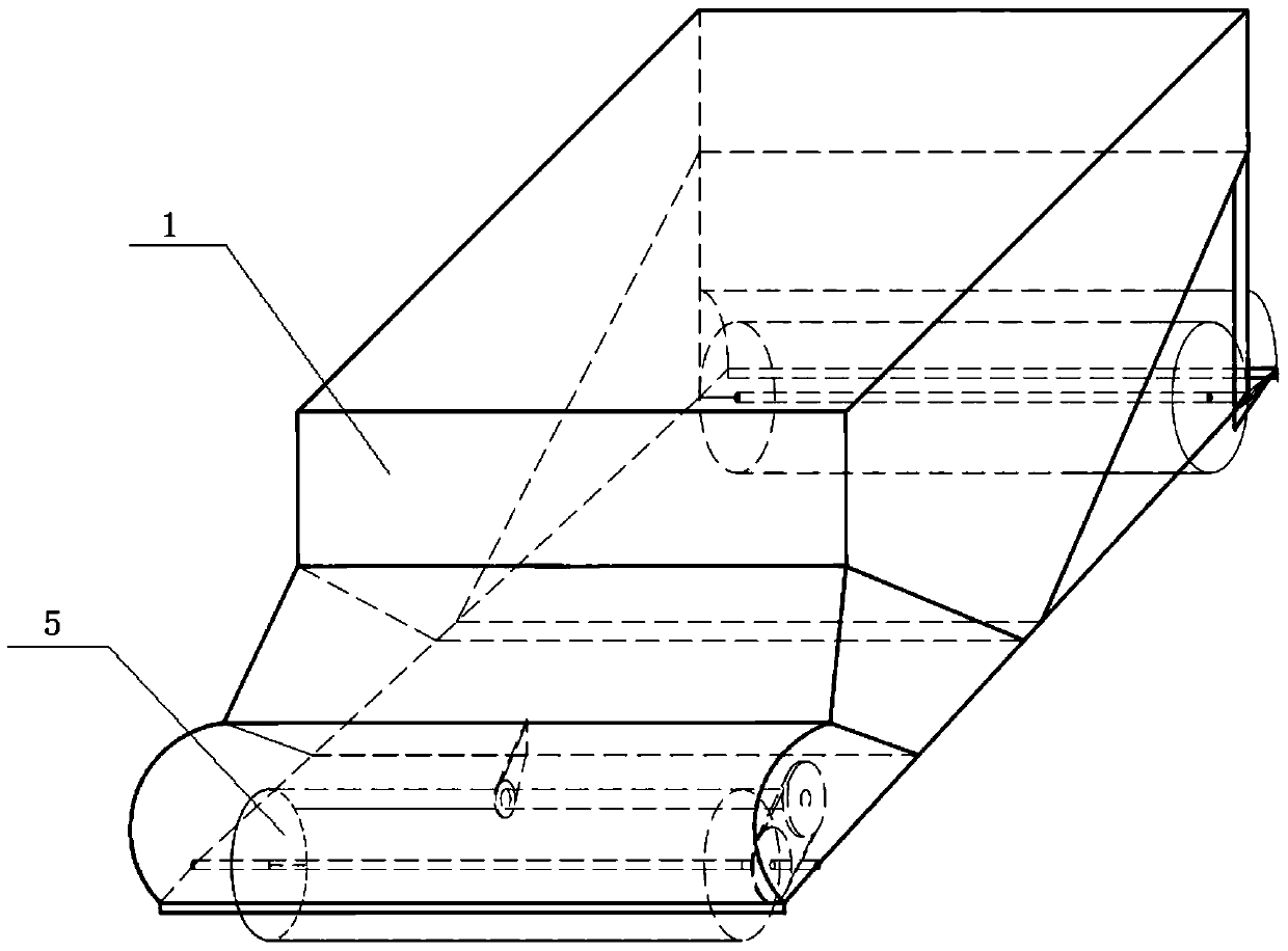 An intelligent trolley and construction method for spreading sand and powder