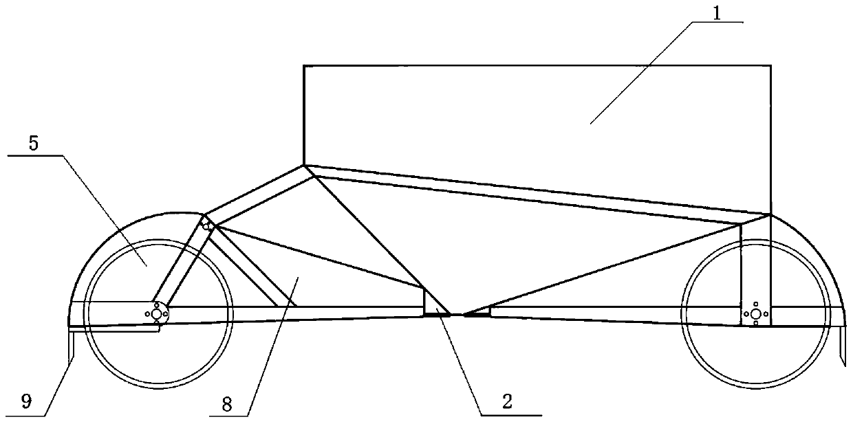 An intelligent trolley and construction method for spreading sand and powder