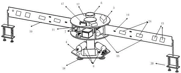Ground testing system for active vibration abatement of flexible spacecraft