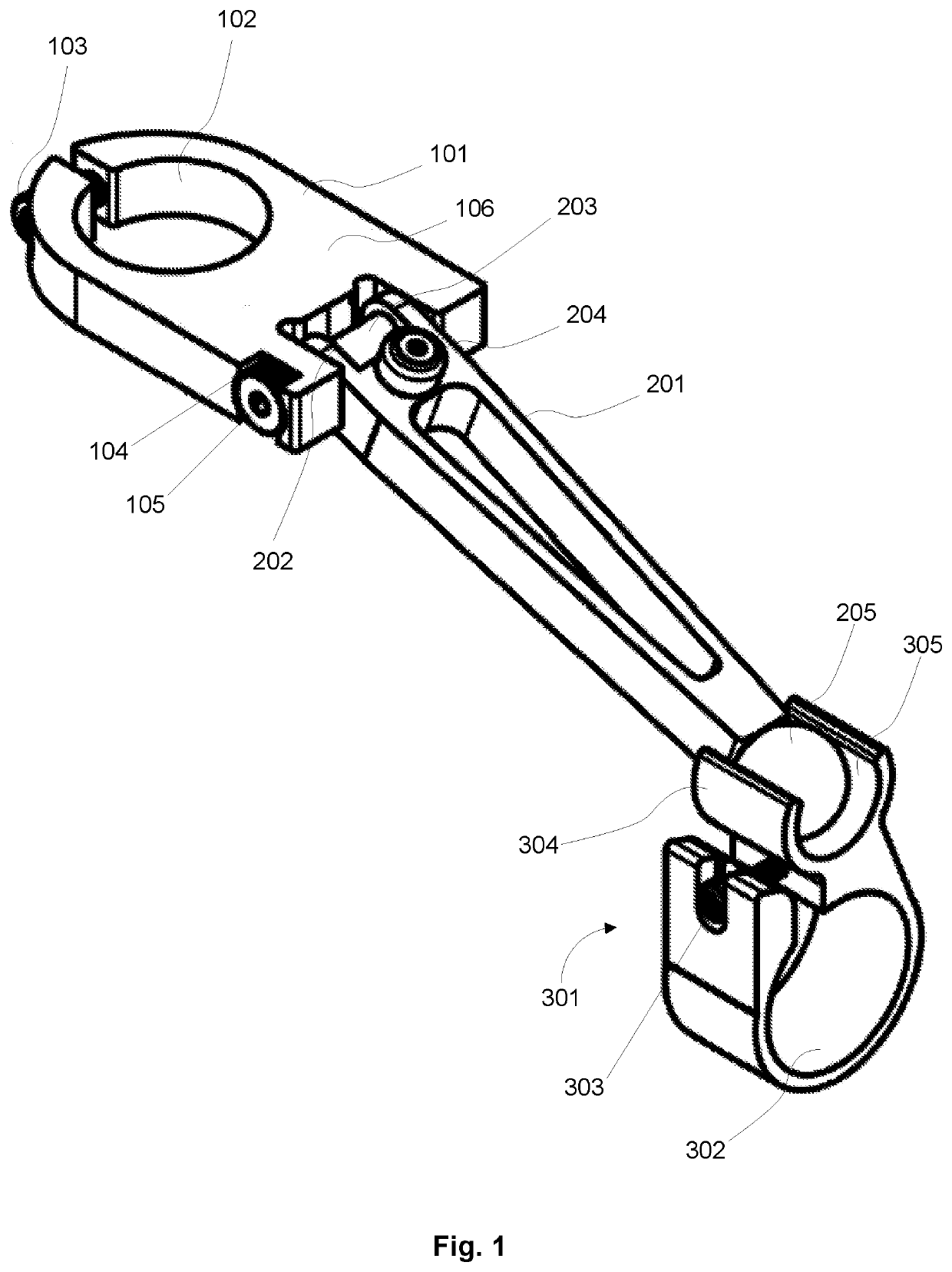 Device for passive control of steering mechanisms