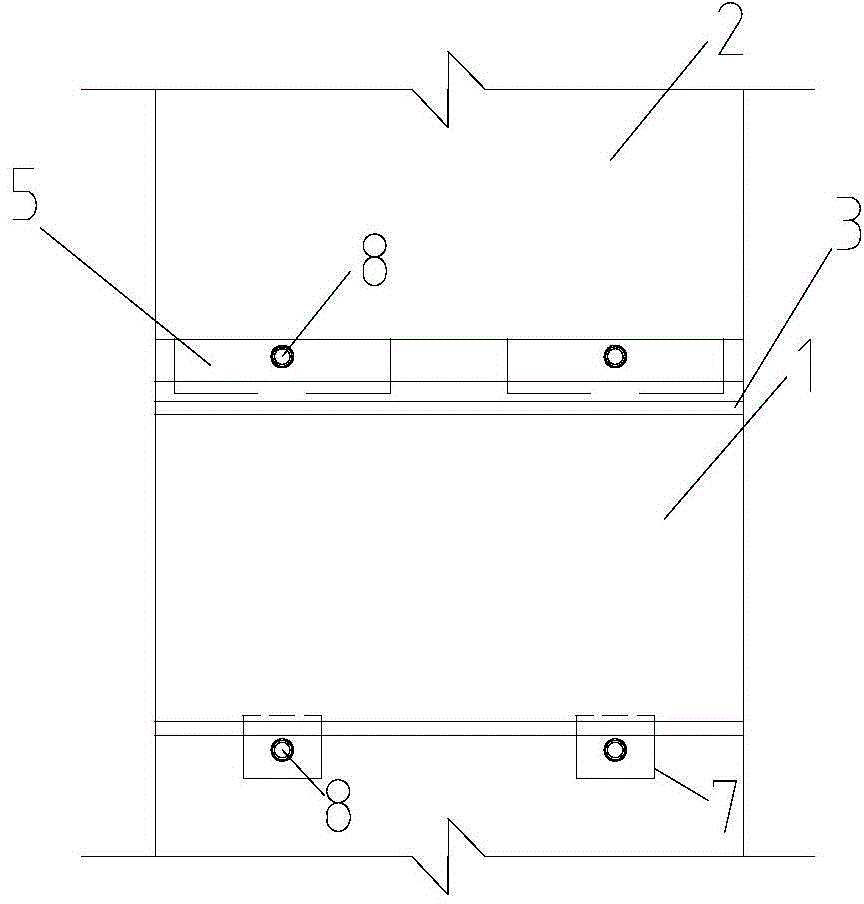 Connection structure of fabricated steel structure building enclosure outer wall and H-shaped steel beam