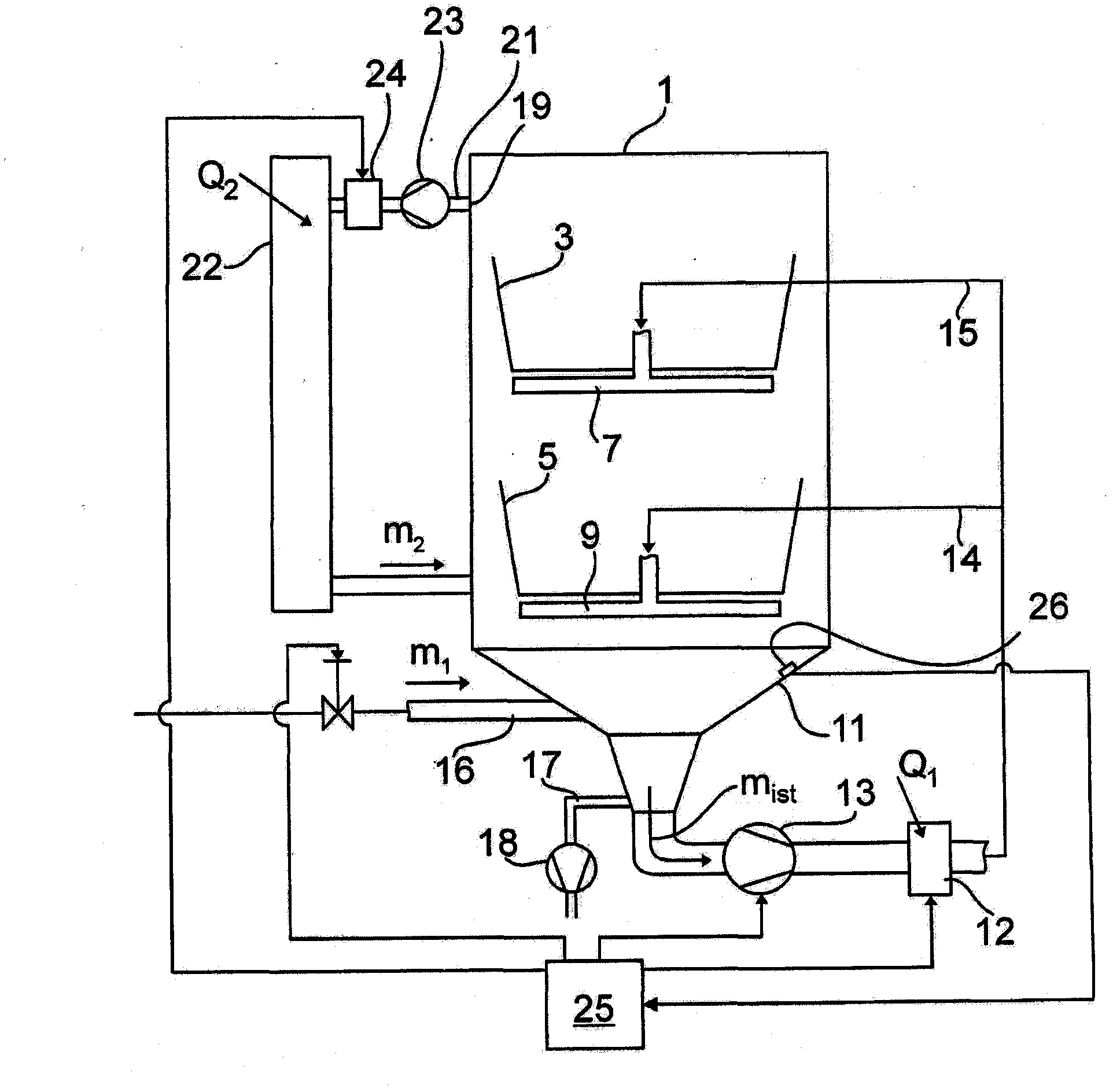 Rinsing method for a water-bearing domestic appliance, especially dishwasher