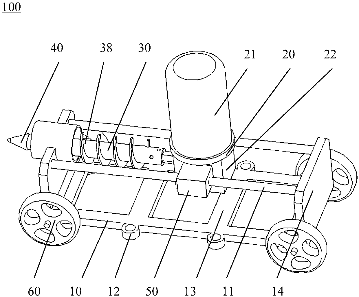 Device and method for digging out roadbed filler single holes