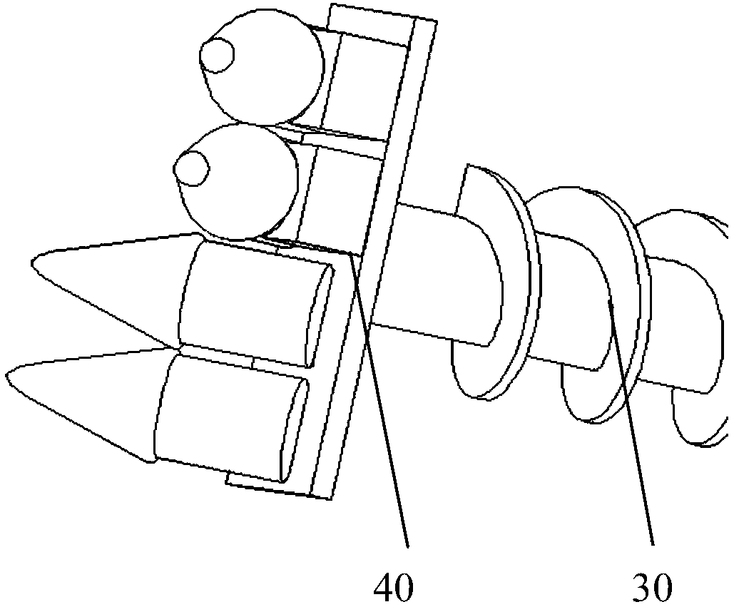 Device and method for digging out roadbed filler single holes