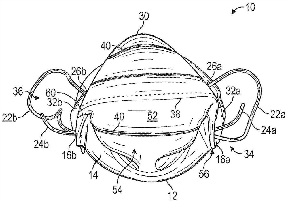 Respirator including adjustable strap and method of forming same