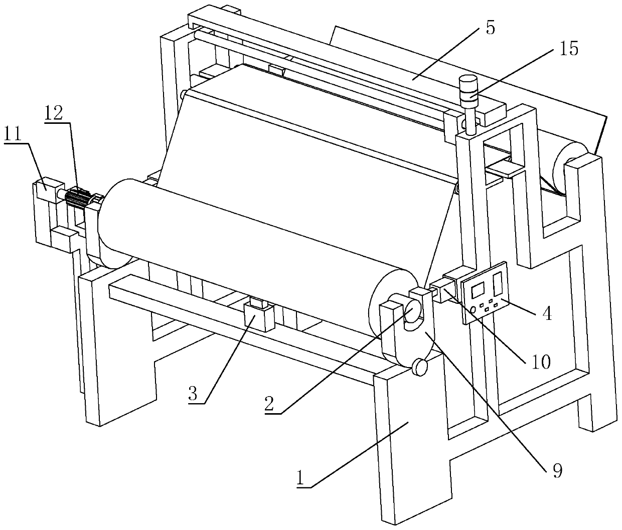 Printing machine winding mechanism with paper cutting and discharging functions