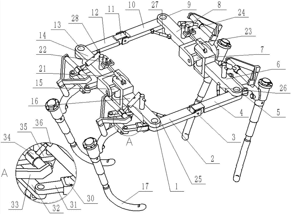 Stepping type tree-climbing robot with metamorphic function