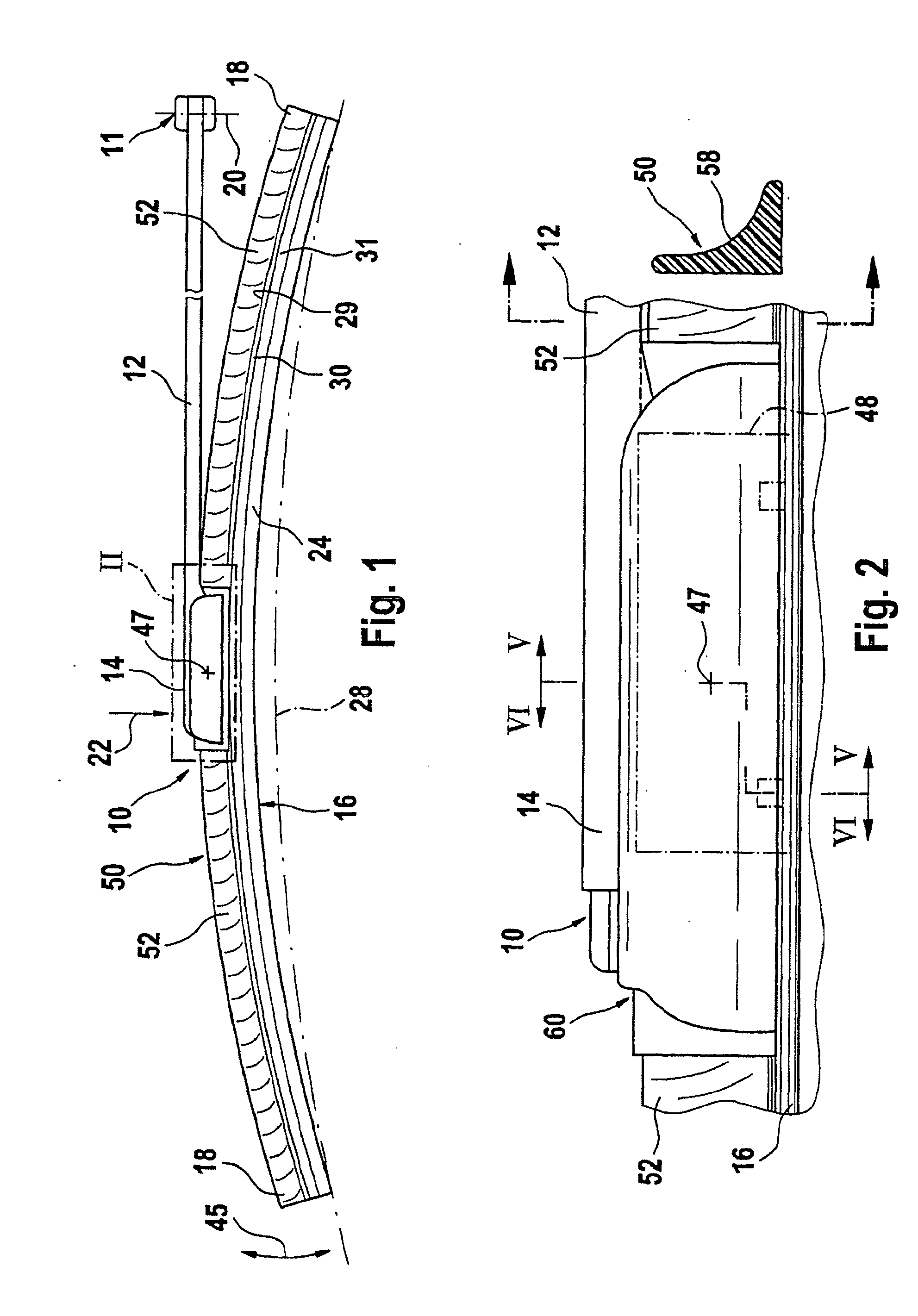Wiper lever with a driven wiper arm and a wiper blade