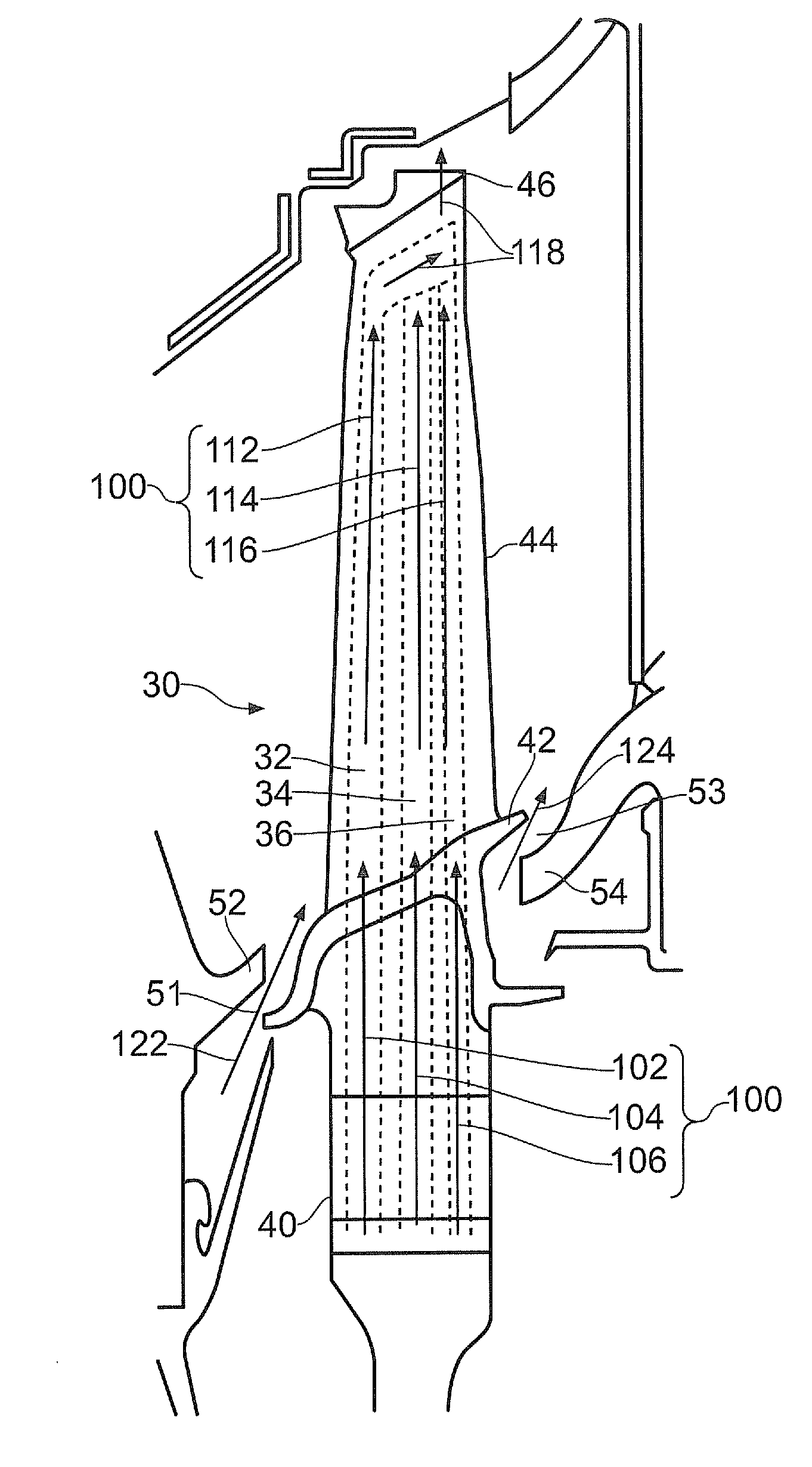 Blade cooling and sealing system
