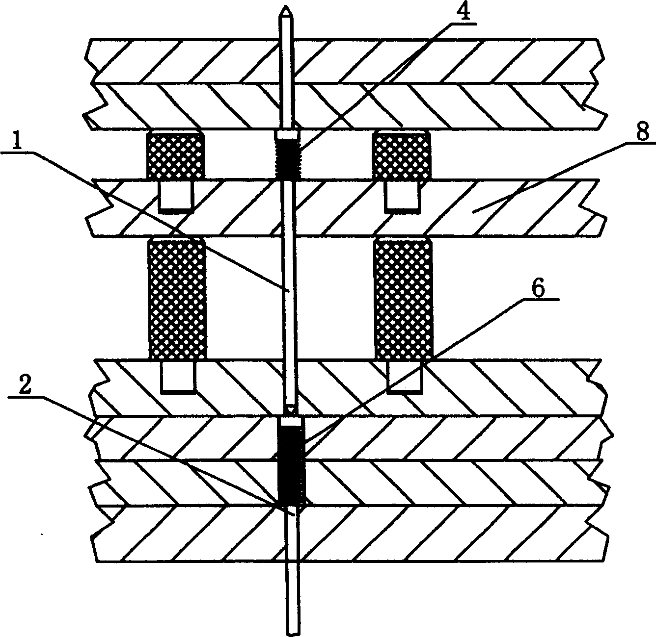 Probe connecting structure for detecting tool of printed circuit board