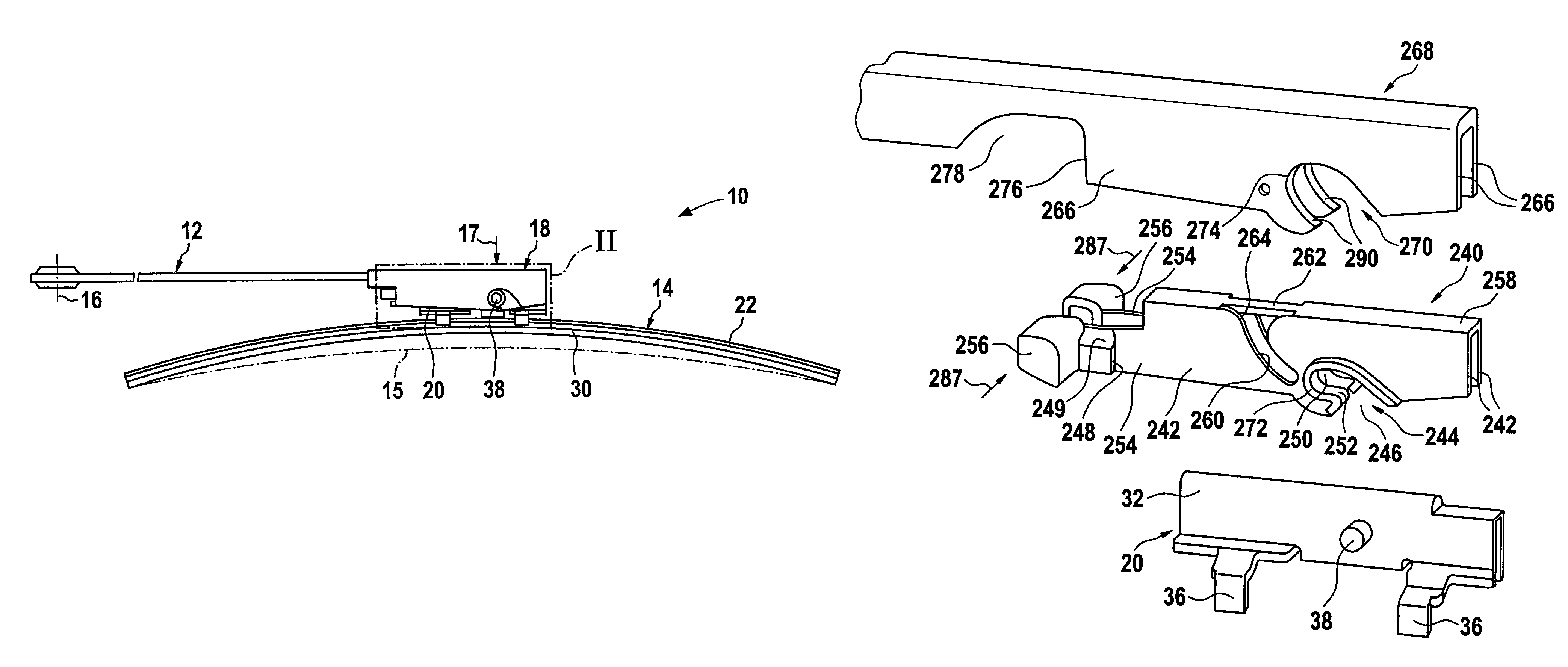 Wiper lever comprising a wiper arm and a wiper blade which is connected to the same in an articulated manner