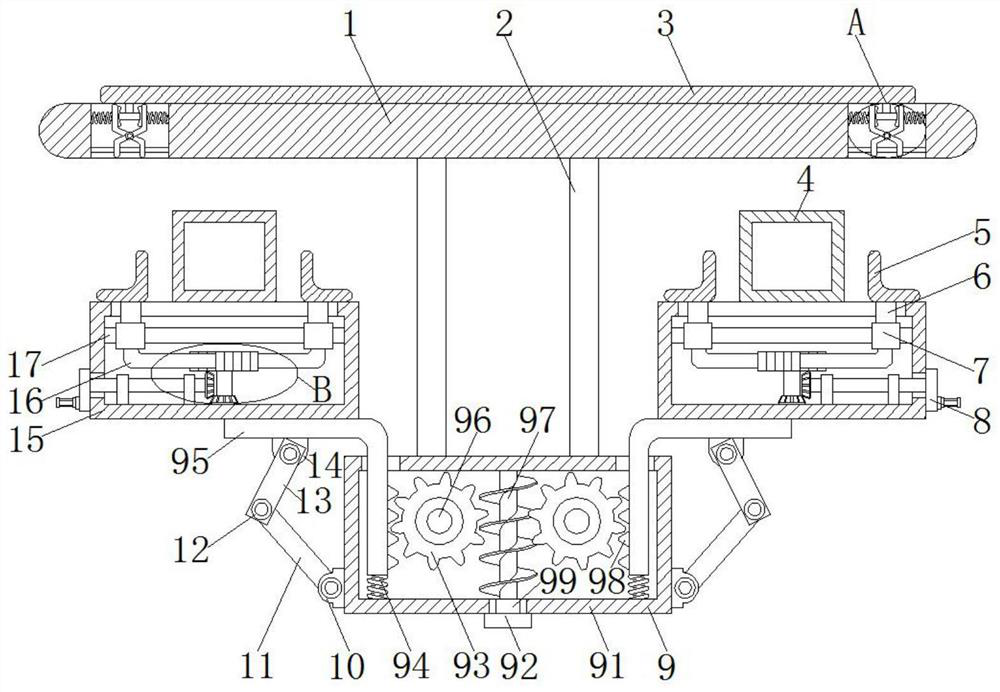 Stamping connecting piece and light steel structure rigid frame thereof