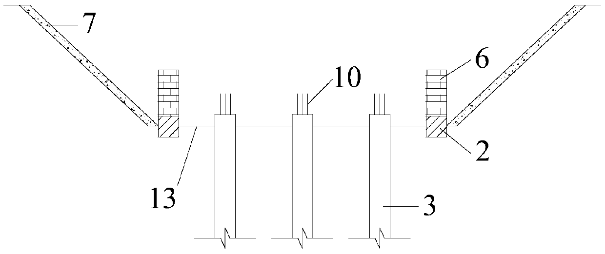 A construction method of super soft clay brick tire formwork auxiliary cap structure