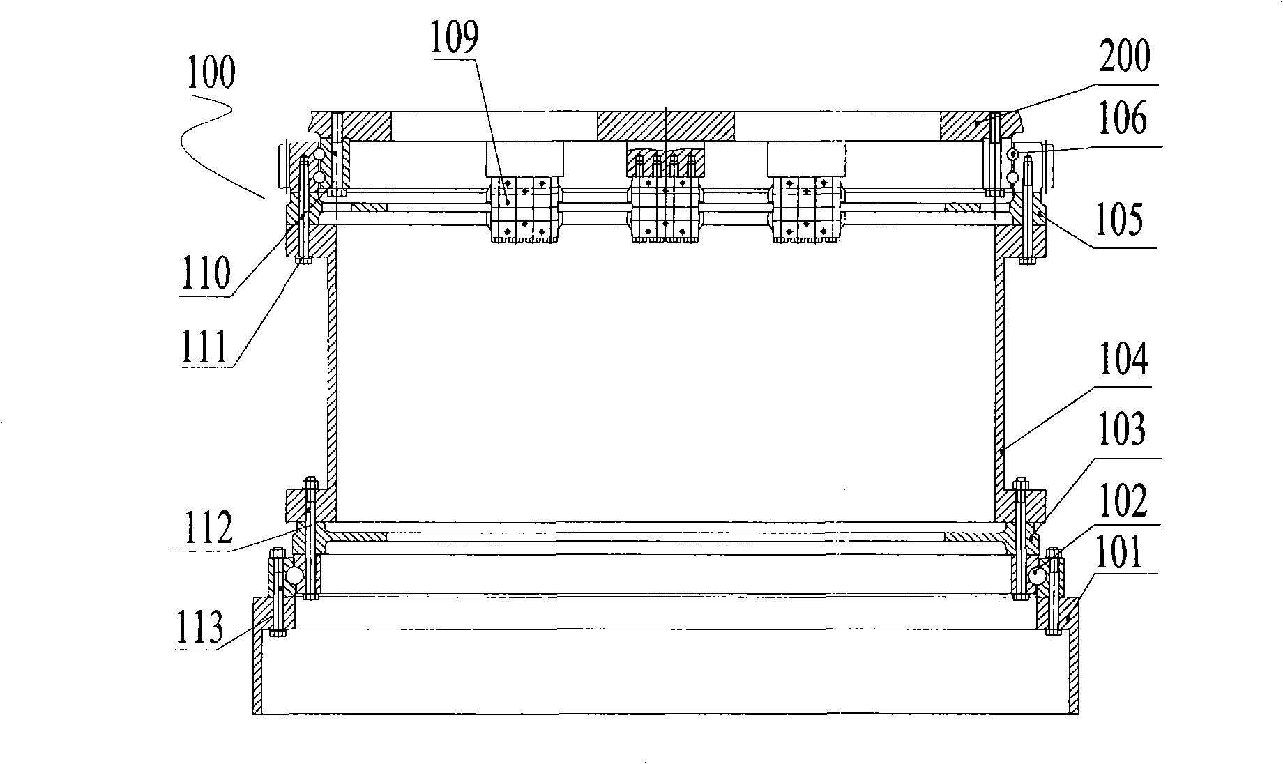 Fan yawing test mechanism and fan set testing bench