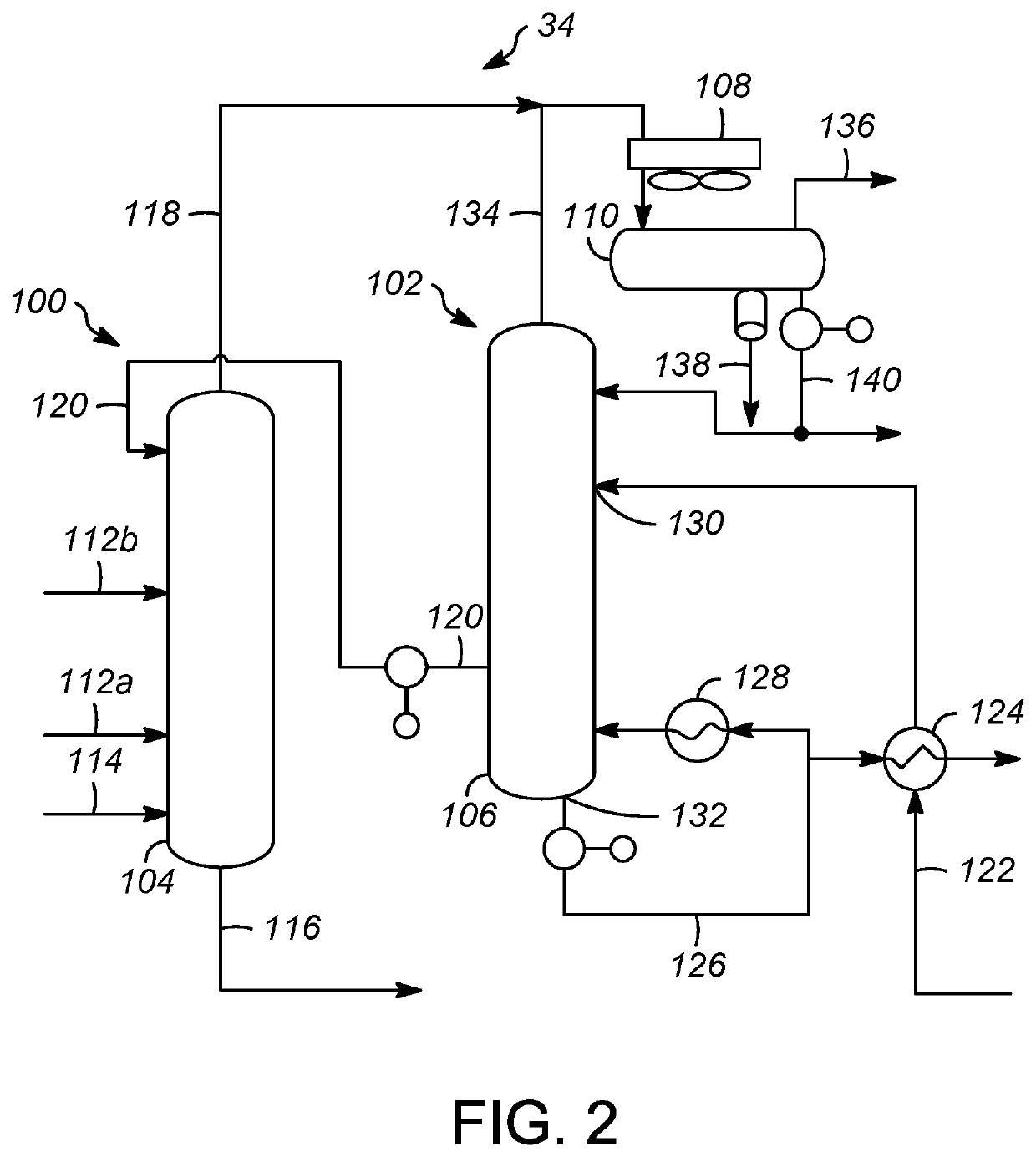 Processes for stripping contaminants from multiple effluent streams