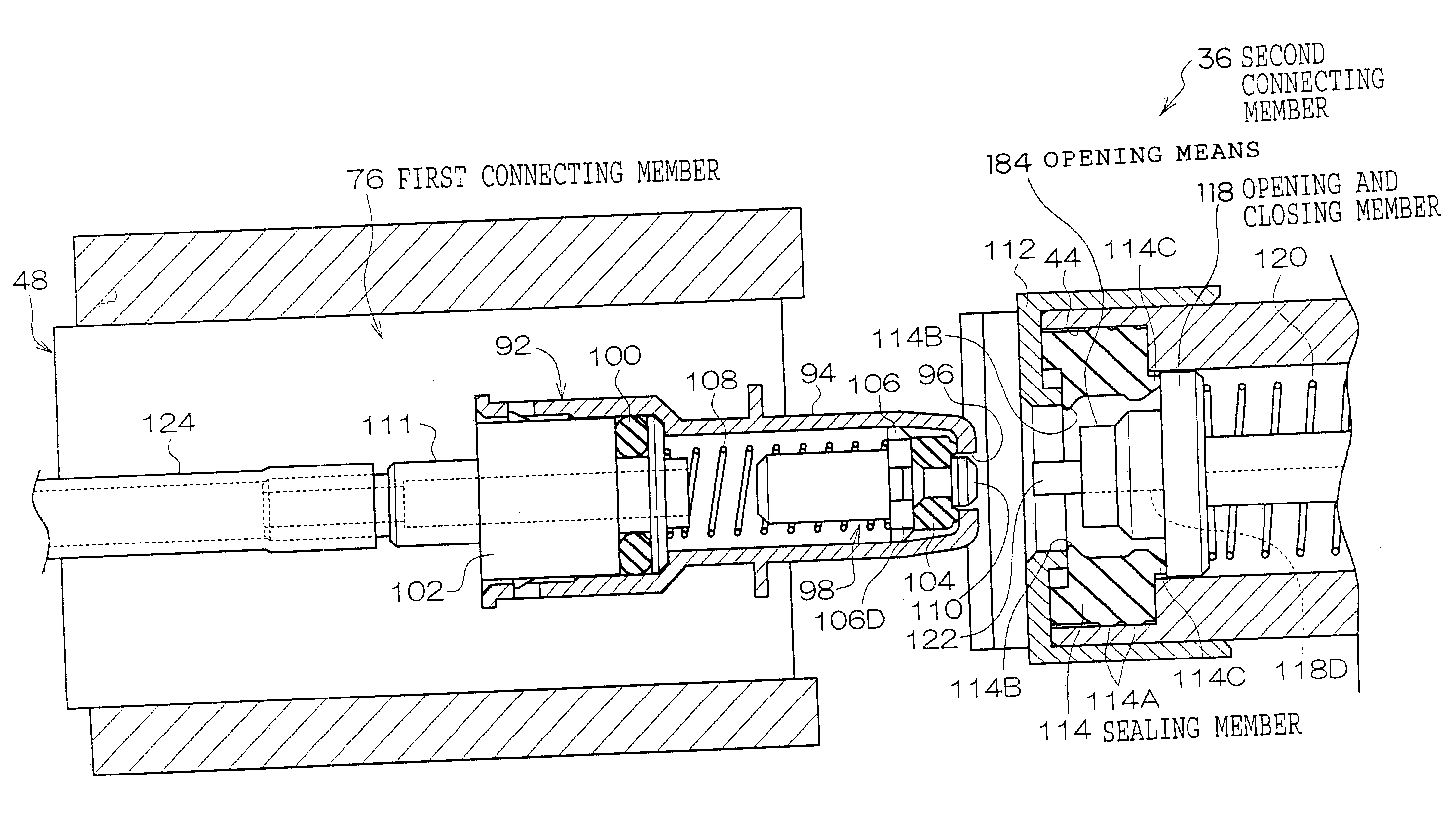 Ink replenishing device, sub ink tank, and ink jet recording apparatus