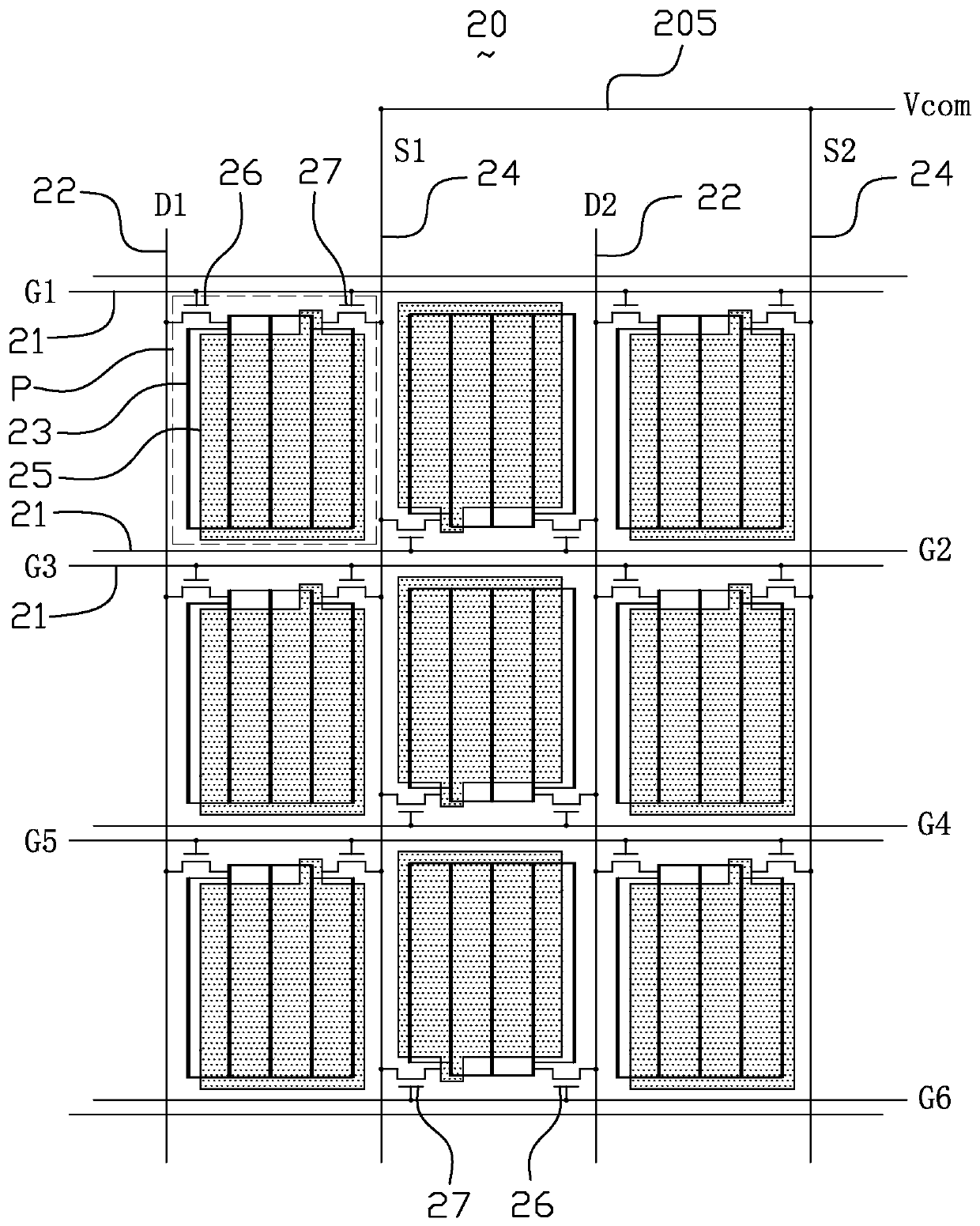 Array substrate, liquid crystal display device and driving method