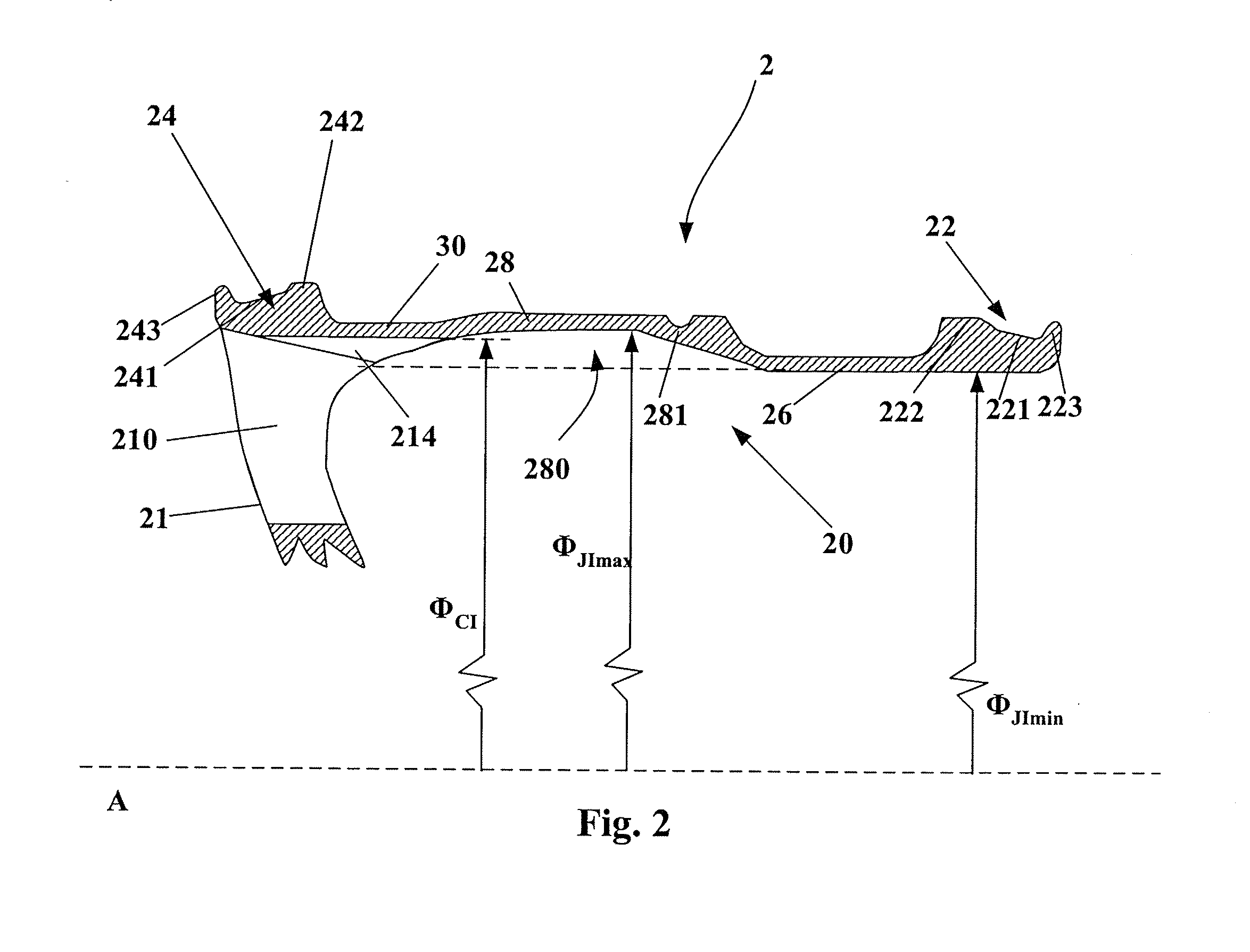 Vehicle Wheel with Seats of Unequal Diameters and Assembly Comprising a Wheel and a Support Element
