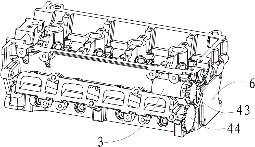 Engine continuously variable intake tumble control mechanism and engine