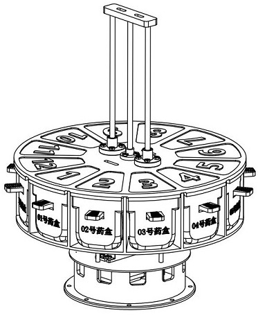 Medicine box storage chamber system based on rotating holder