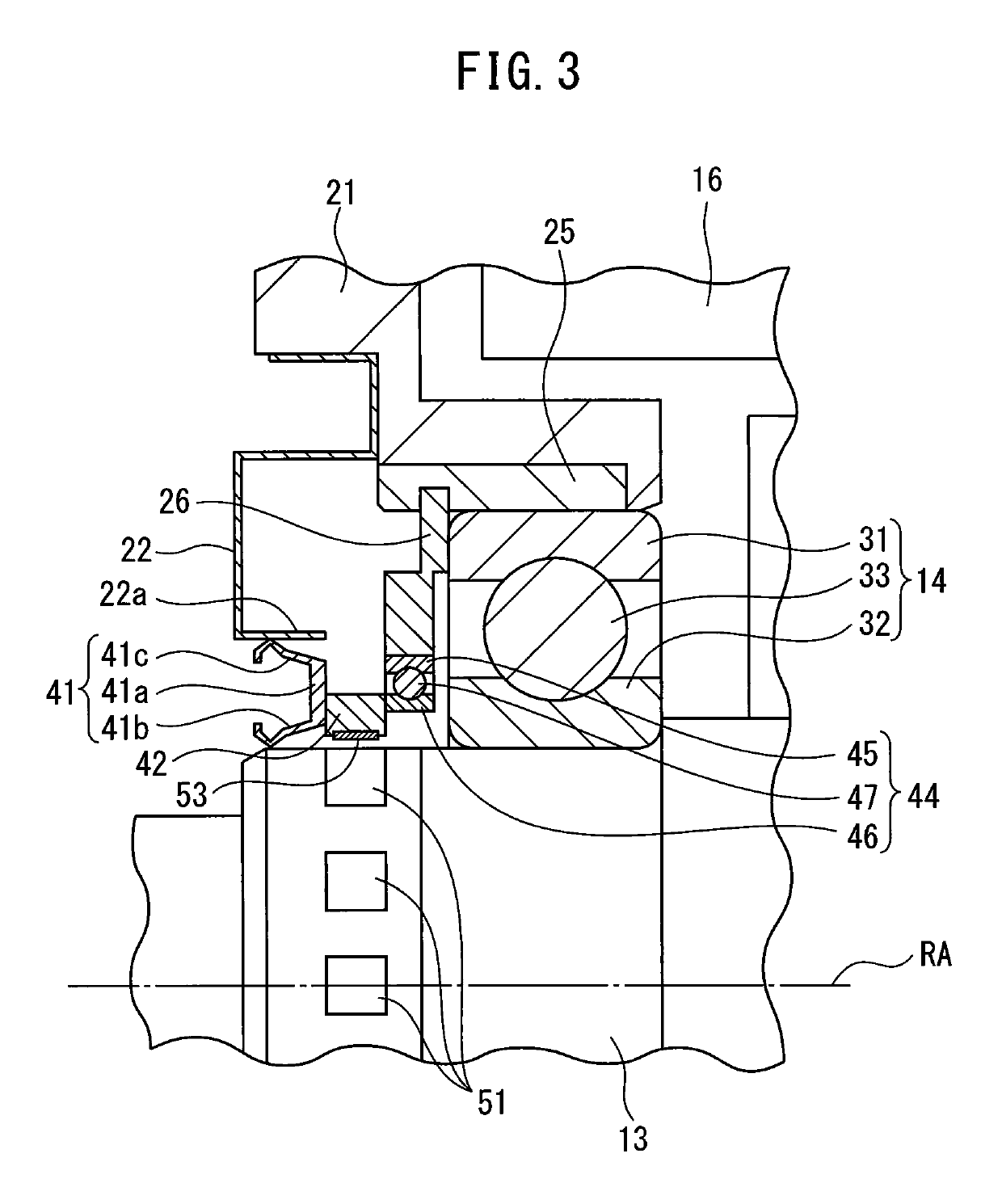 Motor for suppressing entry of foreign matter