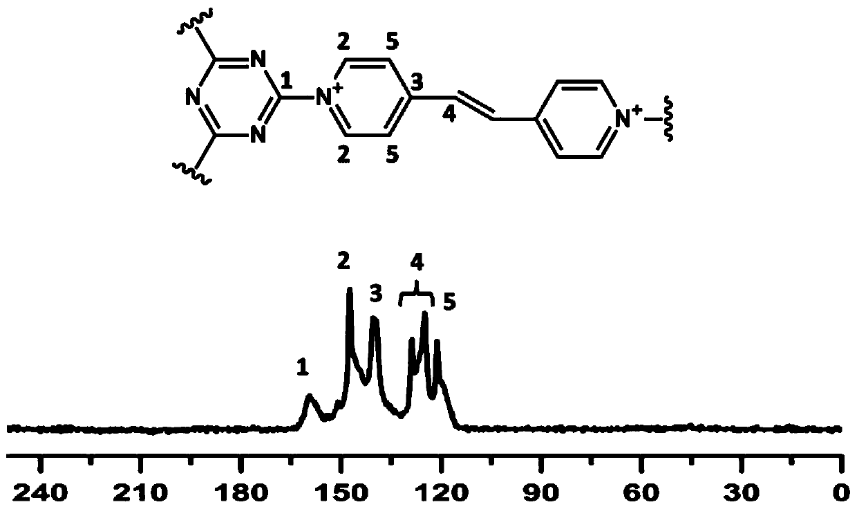 An ionized nanoporous organic network polymer and its preparation method and application