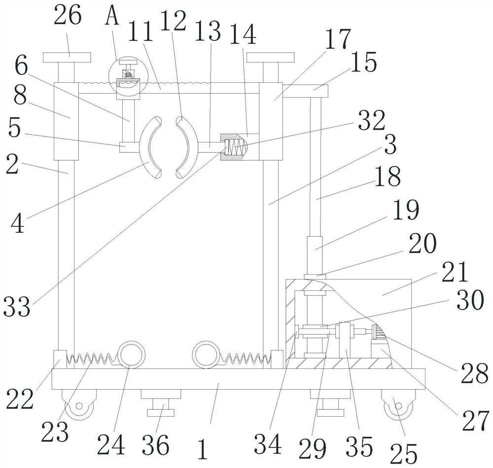 Fixing frame for veterinarian treatment