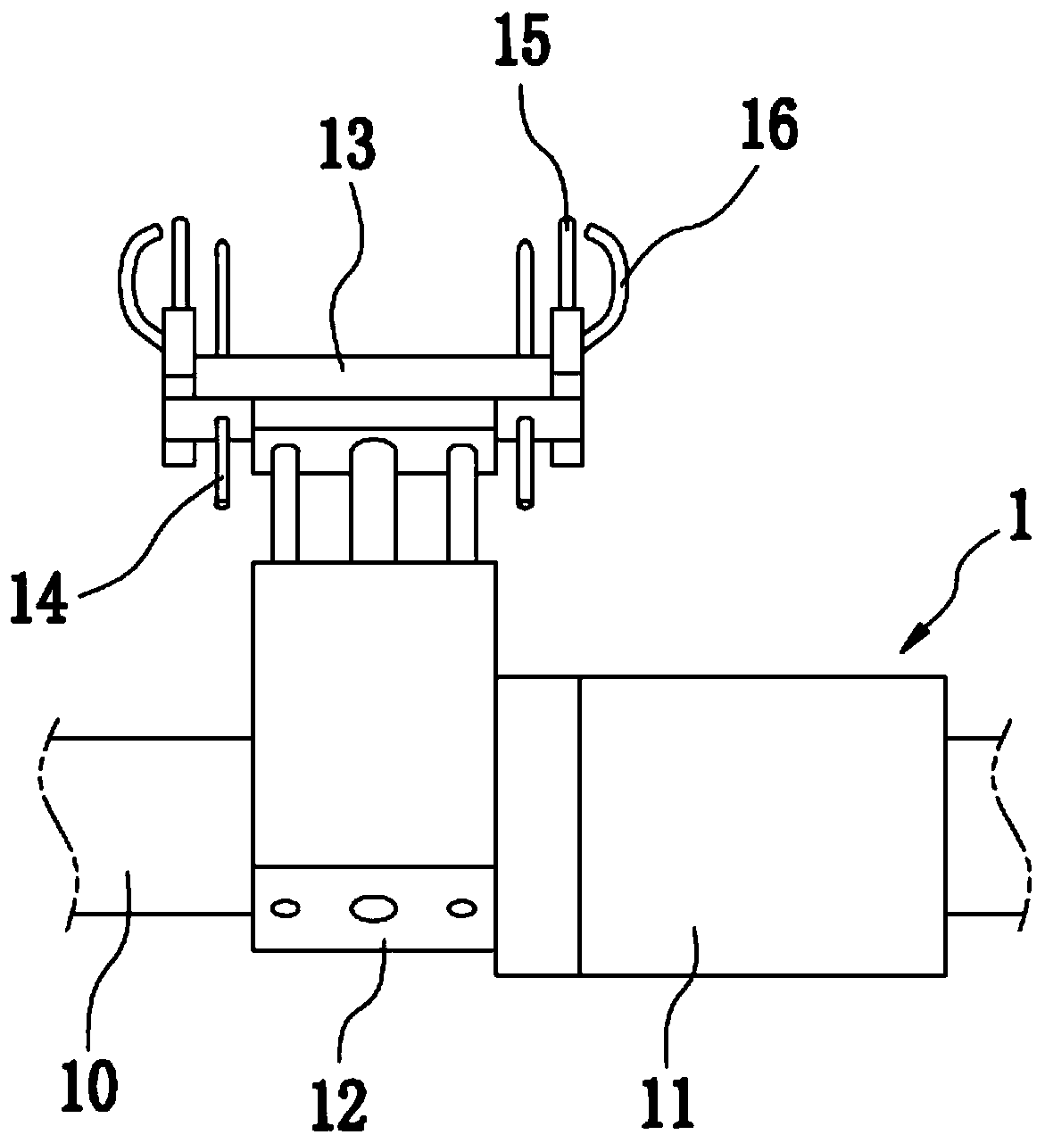 Tensioner shaft pin bending device and bending method