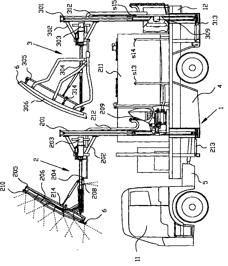 Sewer flushing vehicle for grooved type solar thermal power generating thermal collectors