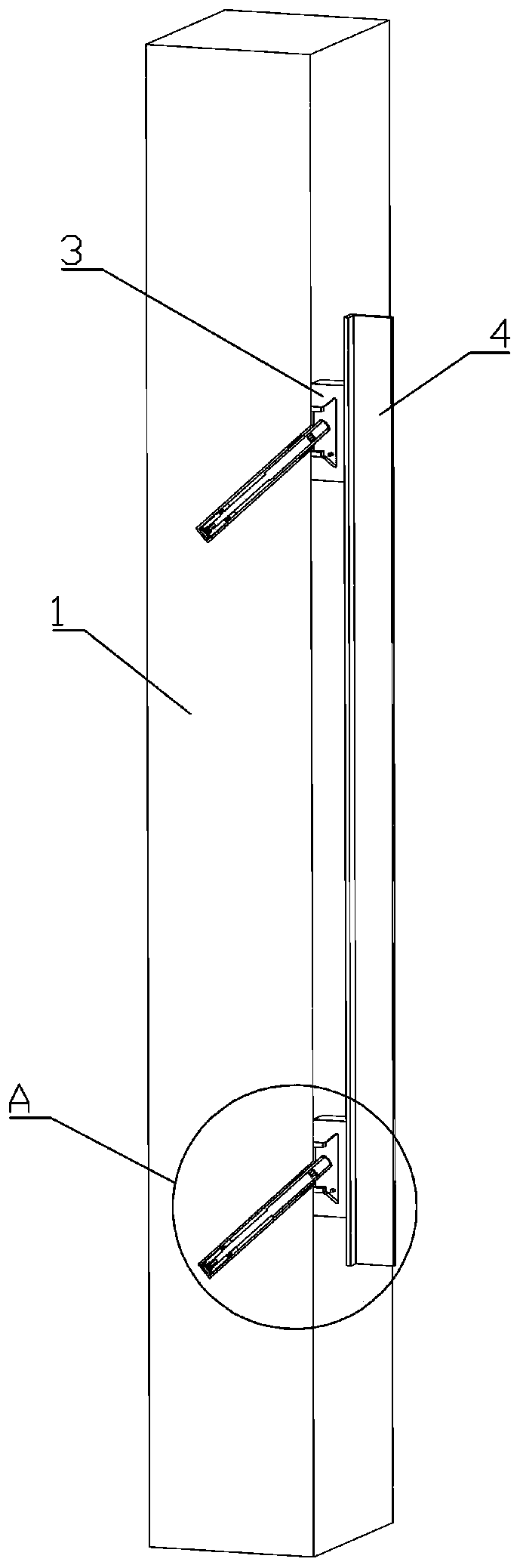 Creeping formwork suspension