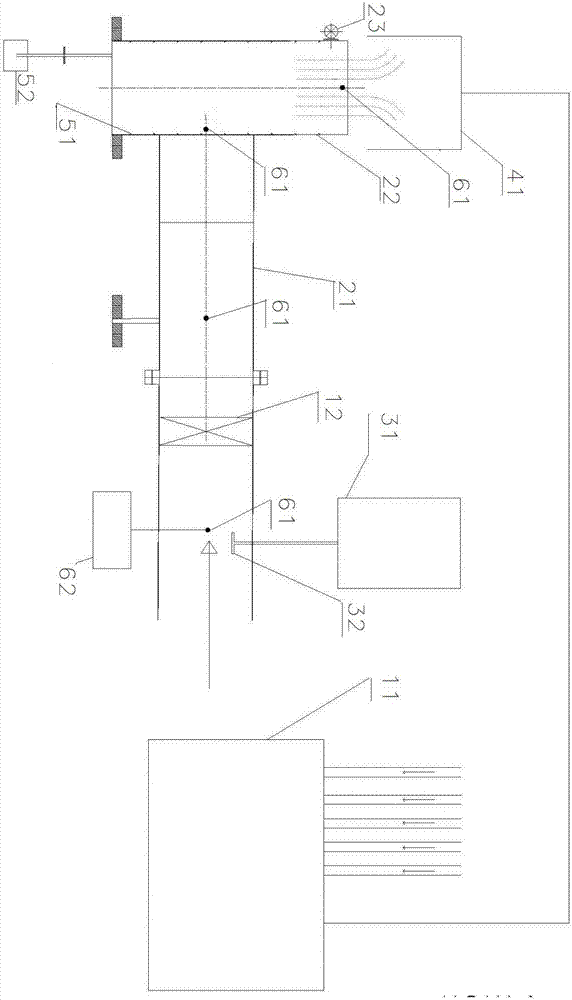 Simulation test device for wet desulphurization chimney