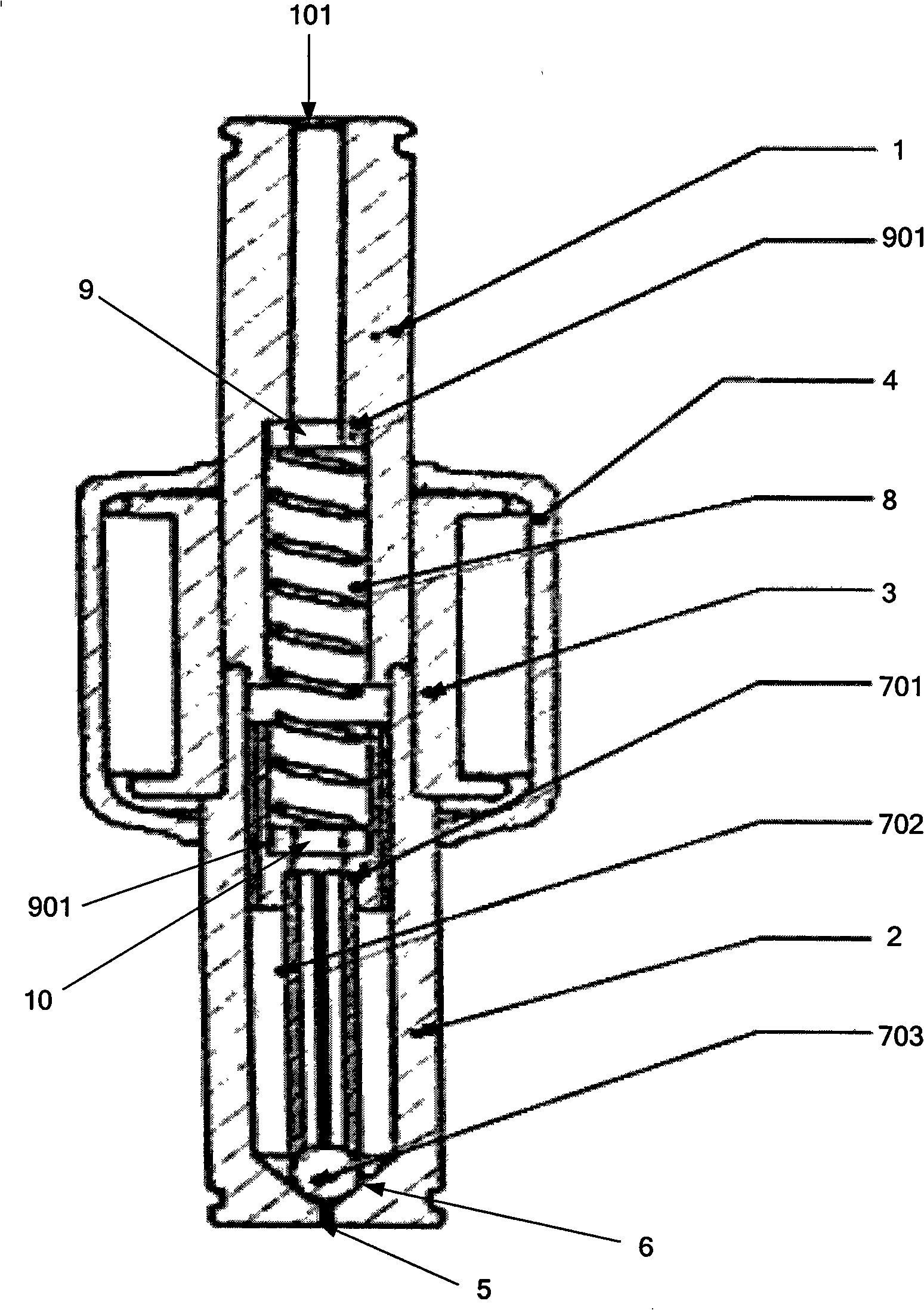 Electromagnetic control type fuel injecting nozzle