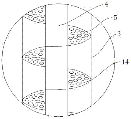 Conveying device for conveying powdery raw material