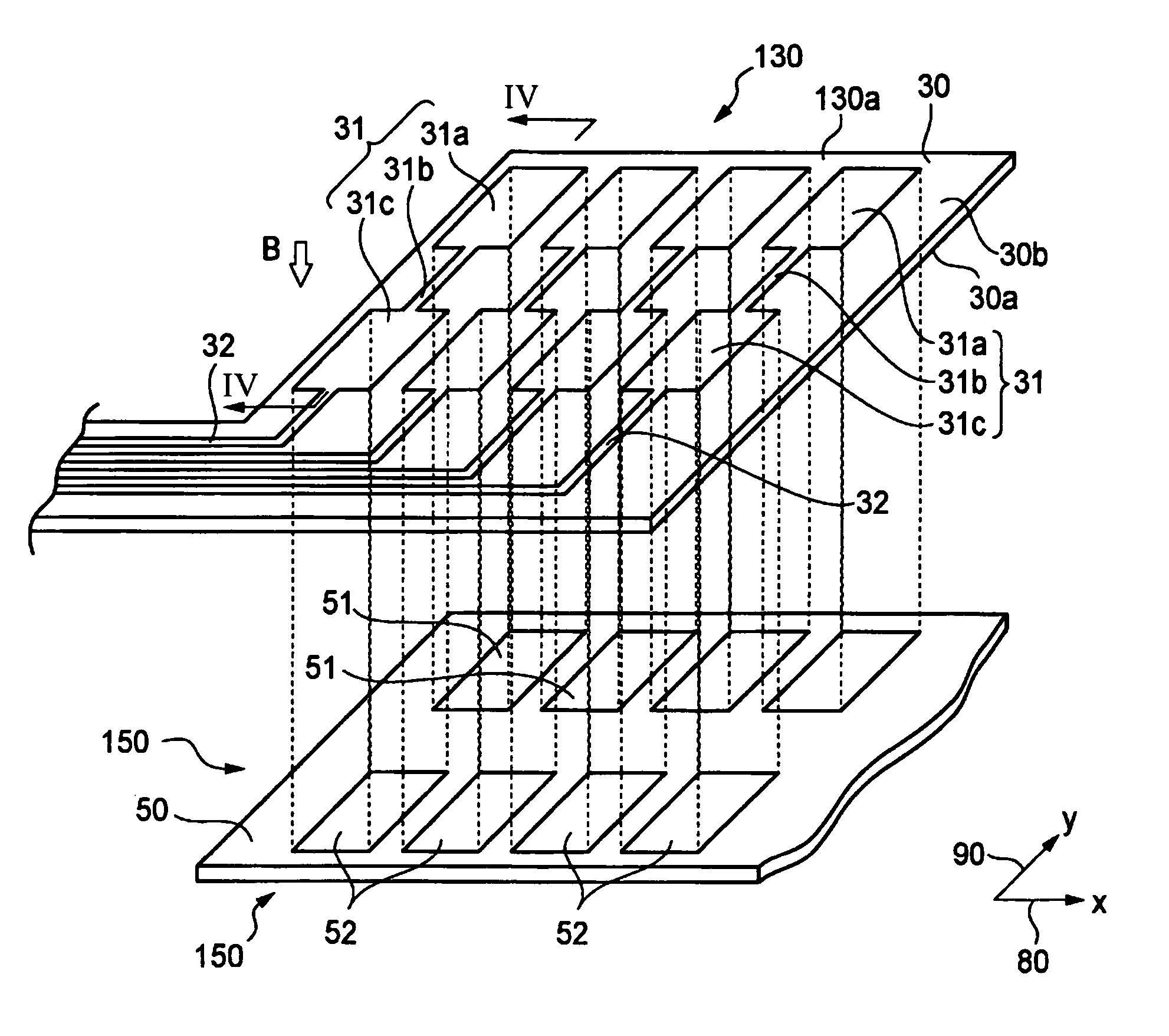 Mounting structure mounting substrate, electro-optical device, and electronic apparatus
