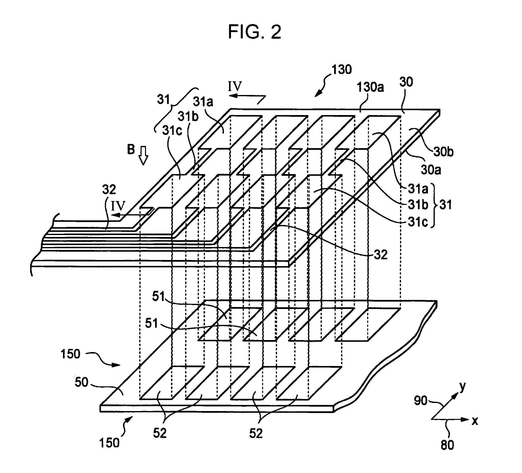 Mounting structure mounting substrate, electro-optical device, and electronic apparatus