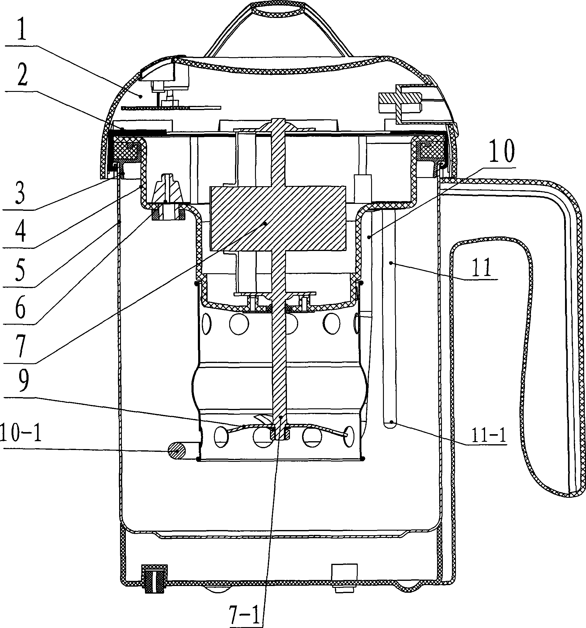 Automatic pressure soybean milk machine and method for producing soybean milk