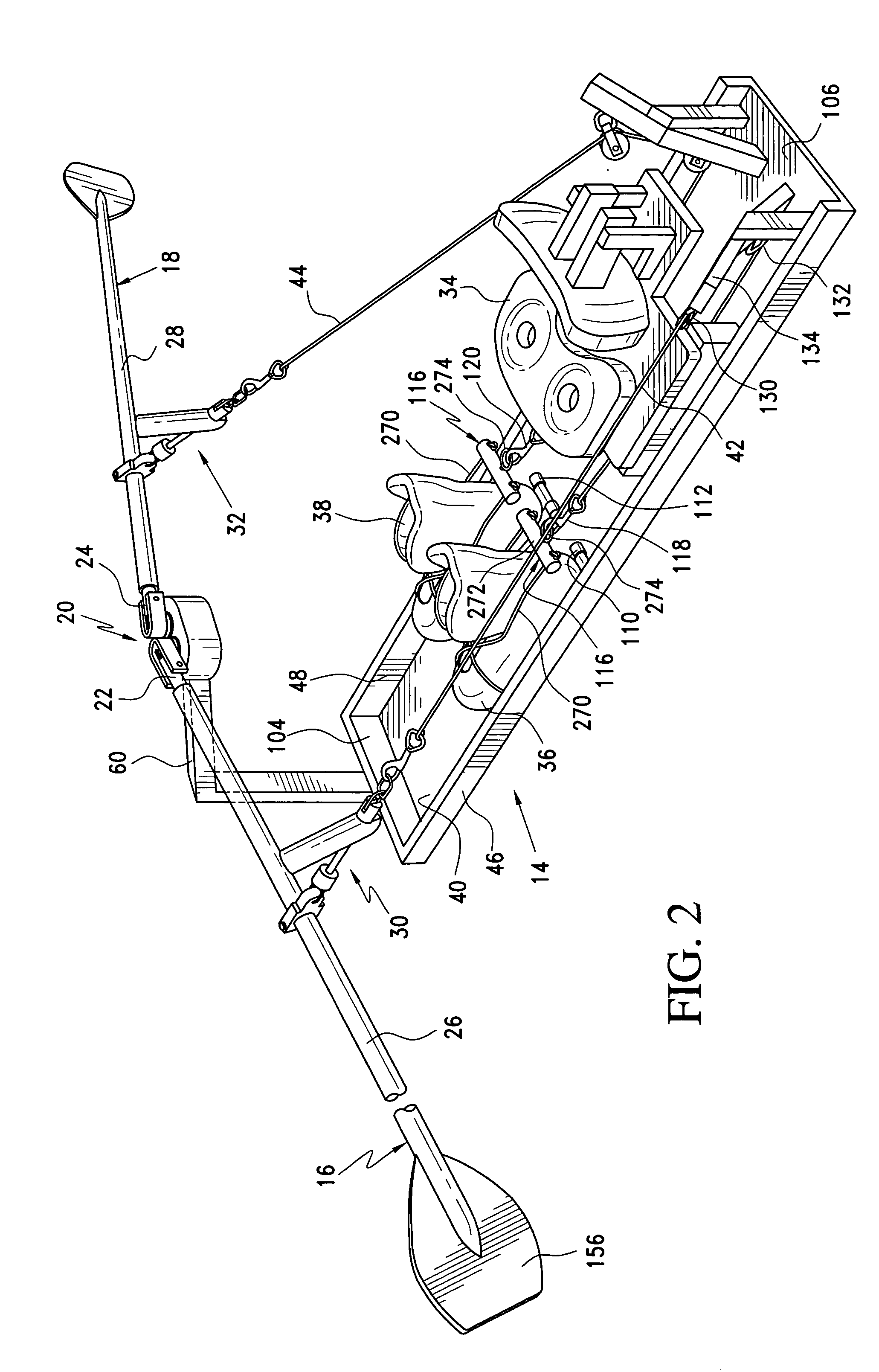 Rolling heel, forward facing rowing system