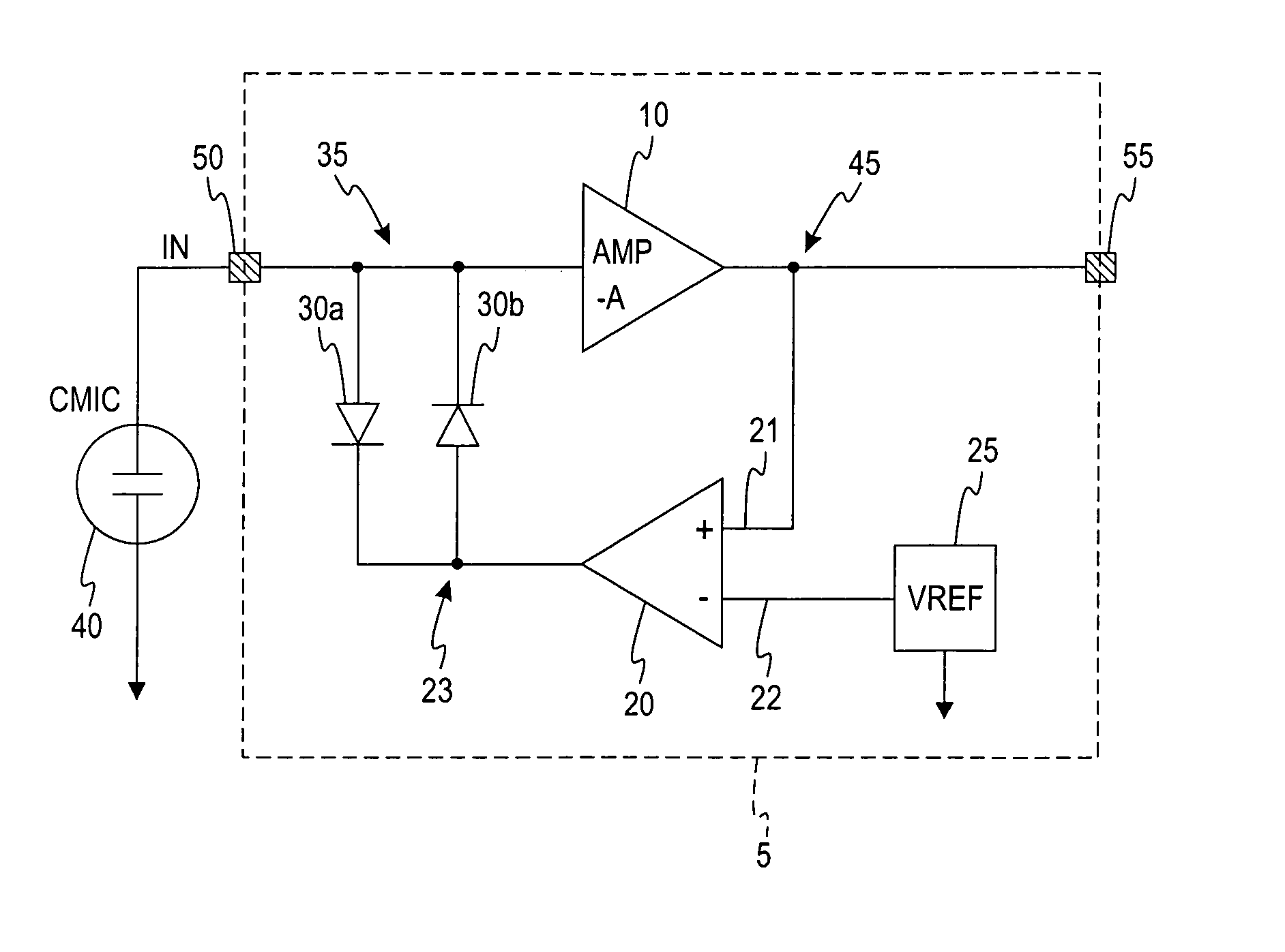 Amplifier circuit for capacitive transducers